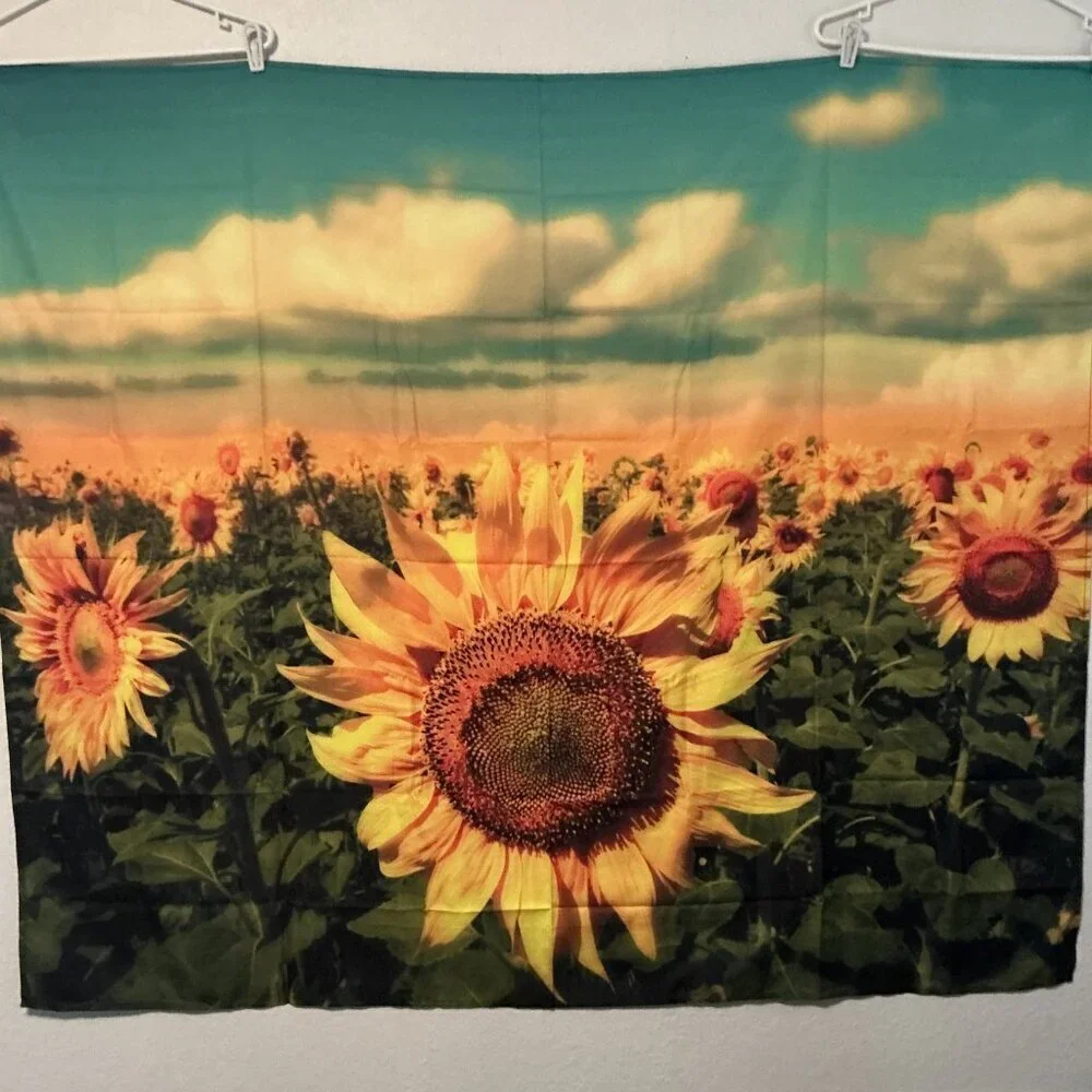 SUNFLOWER TAPESTRY WALL HANGING